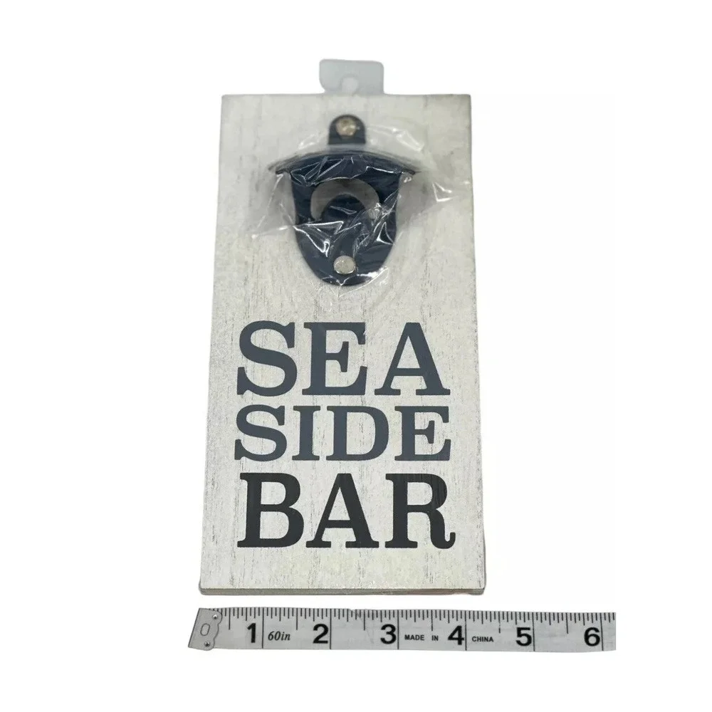 Sea Side Bar Wall Mounted Bottle Opener Bar Sign Nautical Soda Beer 9